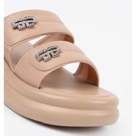Seastar Chanclas de plataforma de mujer beige 1