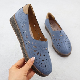 Zapatos de cuero para mujeres abiertos en un azul marino Evento 7007 Elevación 1 Zapatos de cuero para mujeres abiertos en un azul marino Evento 7007 Elevación 1