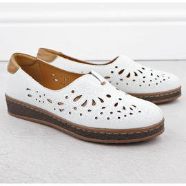 Evento Zapatos de cuero para mujeres abiertos en la elevación del White Evalo 7007 blanco 2