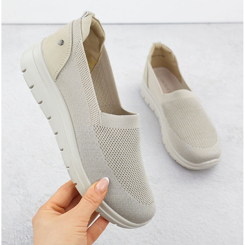 Vinceza Zapatos deportivos femeninos beige vincza 87719 1