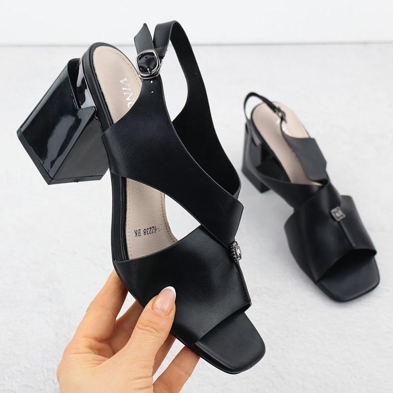 Sandalias de mujeres en la publicación decorativa Black Vinceza 62238 negro 1 Sandalias de mujeres en la publicación decorativa Black Vinceza 62238 negro 1