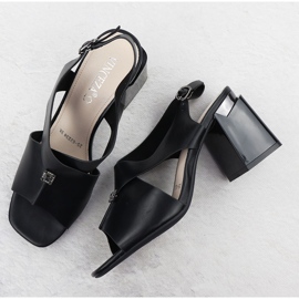 Sandalias de mujeres en la publicación decorativa Black Vinceza 62238 negro 3