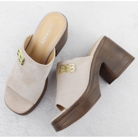 Vinceza Zapatillas para mujeres en el pilar beige vincza 17400 3