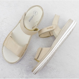 Sandalias de cuero para mujeres para beige helios 155 3