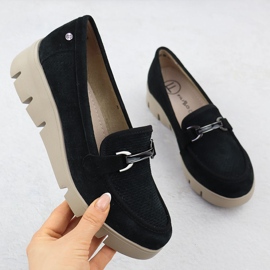 Zapatos de cuero para mujeres para bodas Black Filippo 7002 negro 1