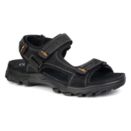 Filippo Sandalias de cuero negro MS7038 3