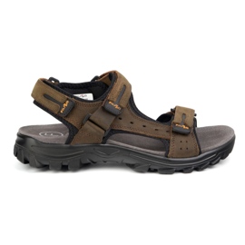 Filippo Sandalias de cuero para hombres MS7038 Brown marrón 1