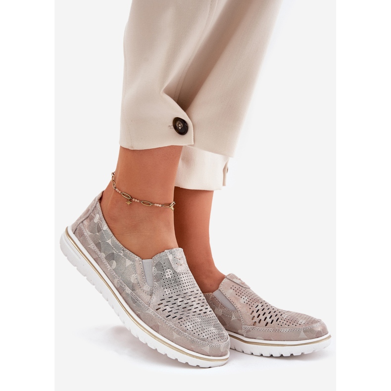 Slip-on Ante Beige-Oro Inez 1