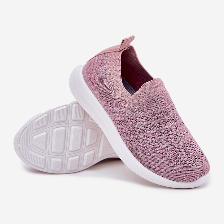 Zapatos deportivos rosa deslizados para niños 2
