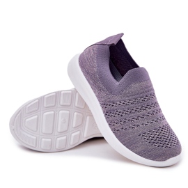 Zapatos deportivos violetas insertados para niños 6