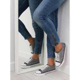 Deportivas mujer encaje gris NB89P gris 2 Deportivas mujer encaje gris NB89P gris 2