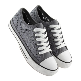 Deportivas mujer encaje gris NB89P gris 4