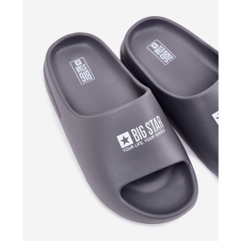 Big Star Zapatillas de espuma masculina con la gran estrella RR174A013 logotipo gris 2