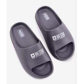 Big Star Zapatillas de espuma masculina con la gran estrella RR174A013 logotipo gris 5