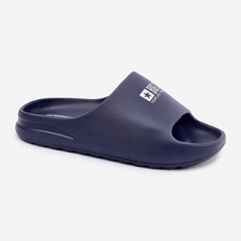 Big Star Zapatillas de espuma masculina con la gran estrella RR174A014 logotipo azul marino 7