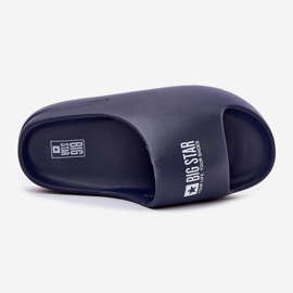 Big Star Zapatillas de espuma masculina con la gran estrella RR174A014 logotipo azul marino 2