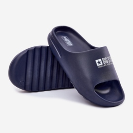 Big Star Zapatillas de espuma masculina con la gran estrella RR174A014 logotipo azul marino 3