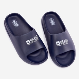 Big Star Zapatillas de espuma masculina con la gran estrella RR174A014 logotipo azul marino 5