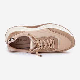 Zapatillas de ante femeninas en la plataforma Big Star RR274A345 Hi-Poly Dark-Line beige 2