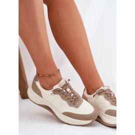 Big Star Zapatillas de ante femeninas en la gran estrella RR274A344 Sistema de beige de alta polla 5