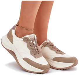 Big Star Zapatillas de ante femeninas en la gran estrella RR274A344 Sistema de beige de alta polla 17