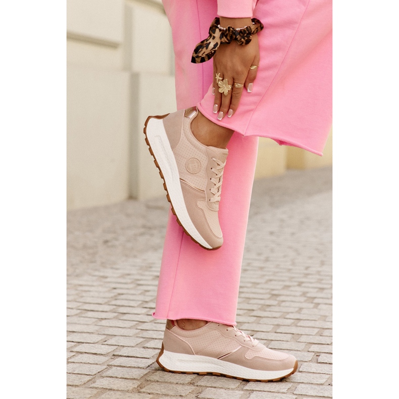 Zapatillas de deporte femeninas en la plataforma Big Star RR2744489 Hi-Polish Pink System rosa 2