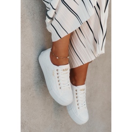 Zapatillas para mujeres con encaje lee cooper lcw-25-31-3438l blanco 8