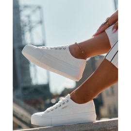 Zapatillas para mujeres con encaje lee cooper lcw-25-31-3438l blanco 6