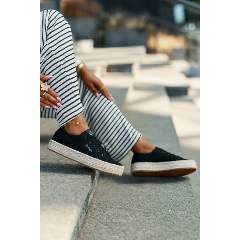 Zapatillas para mujeres con Lee Cooper LCW-25-44-3216 Sneakers negras negro 2