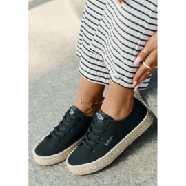 Zapatillas para mujeres con Lee Cooper LCW-25-44-3216 Sneakers negras negro 4