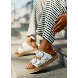 Flip Flip Flip Flip Flip con Lee Cooper LCW-25-35-3496L Hebillas blancas blanco 7