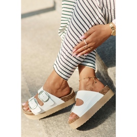 Flip Flip Flip Flip Flip con Lee Cooper LCW-25-35-3496L Hebillas blancas blanco 8