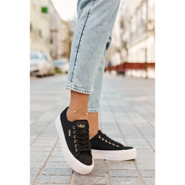 Zapatillas para mujeres con encaje lee cooper lcw-25-31-3439l negro 9