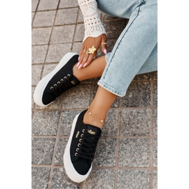 Zapatillas para mujeres con encaje lee cooper lcw-25-31-3439l negro 11