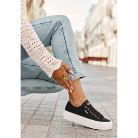 Zapatillas para mujeres con encaje lee cooper lcw-25-31-3439l negro 10