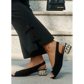 Sandalias de mujer de gamuza elegante Chebello 4724 Negro 5