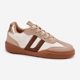 Zapatillas de deporte para mujeres con beige ecológico 4