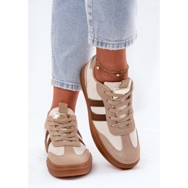 Zapatillas de deporte para mujeres con beige ecológico 3