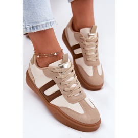 Zapatillas de deporte para mujeres con beige ecológico 9