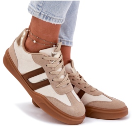 Zapatillas de deporte para mujeres con beige ecológico 10