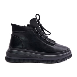 Deportivas Ligeras de Piel con Plataforma Artiker 55C1041 Negro 4
