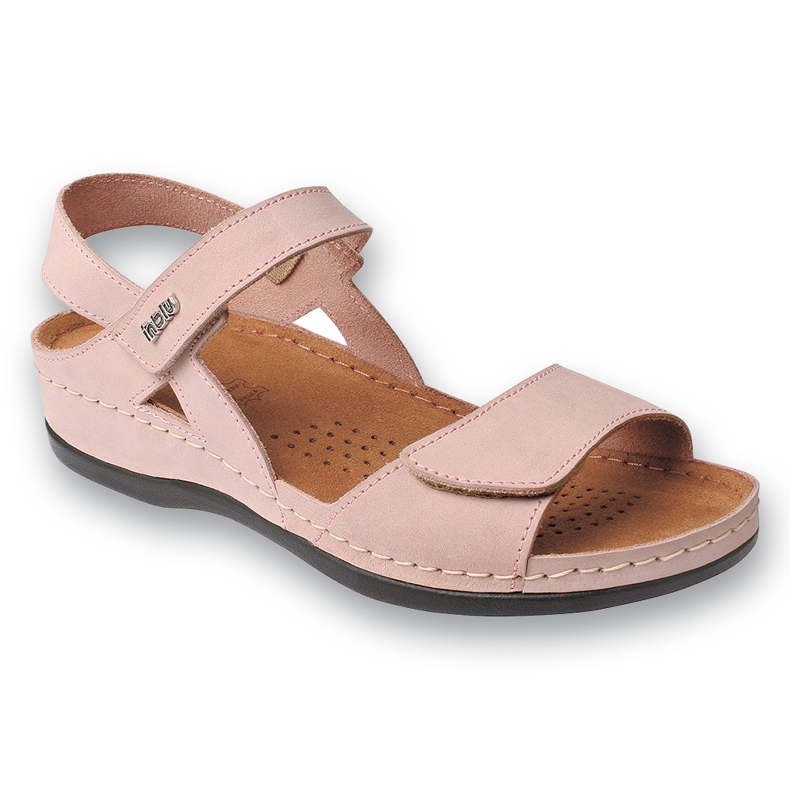 Befado Sandalias de cuero para mujeres inblu 158d002 rosa rosado 1