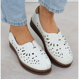 Evento Zapatos de cuero para mujeres abiertos en la elevación del White Evalo 7007 blanco 5