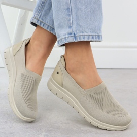 Vinceza Zapatos deportivos femeninos beige vincza 87719 4