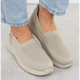 Vinceza Zapatos deportivos femeninos beige vincza 87719 6