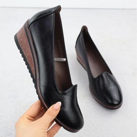 Zapatos para cuñas Potocki negro SZ12276 1