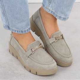 Zapatos de cuero para mujeres para bodas Filippo 7002 beige 6