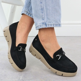 Zapatos de cuero para mujeres para bodas Black Filippo 7002 negro 4
