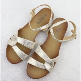 S.Barski Sandalias de mujeres Złote S. Barski KV51-022 dorado 3