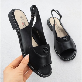S.Barski Sandalias para mujeres Czarne S. Barski KV51-021 negro 1